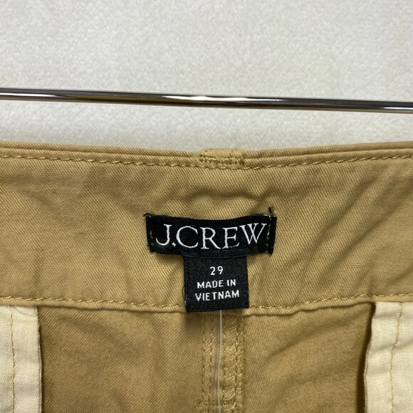 J.Crew High-Rise Wide Leg Khaki Chino Pants Women Size 29 Beige Flat Front New - Picture 10 of 16
